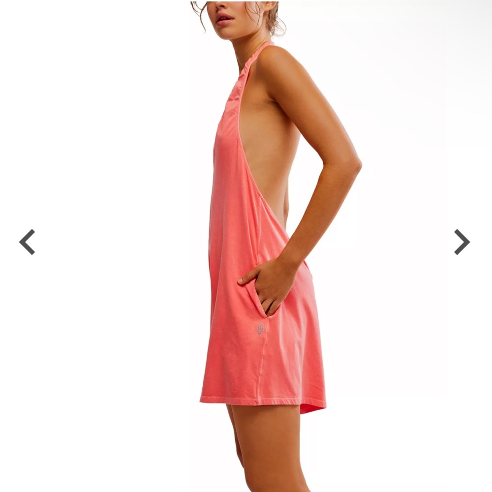 Free People Hot Shot Halter Romper